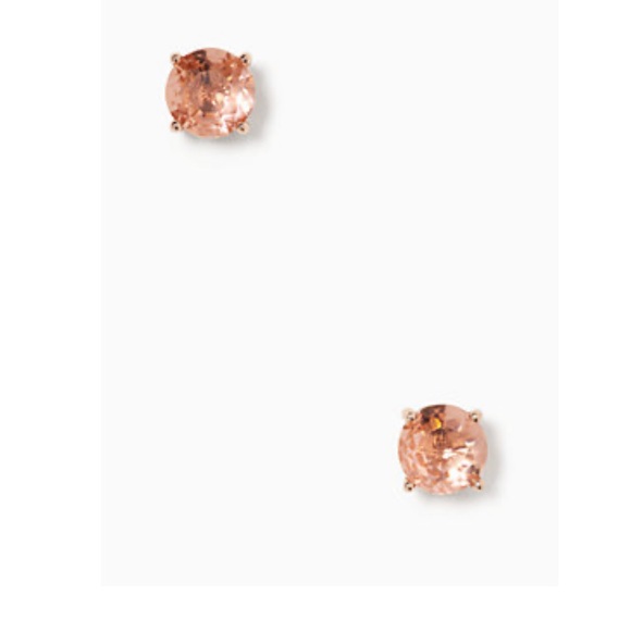 Kate Spade light Peach gumdrop stud earrings glass gum drop - Picture 7 of 9